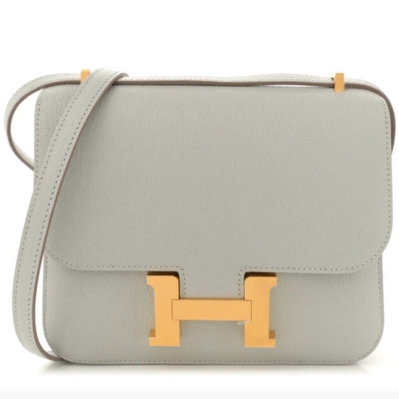 Hermes Handbags - Constance Mini 18 Mysore Goatskin Gris Perle